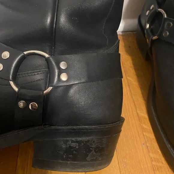 Boulet Men’s Black Leather Motorcycle Biker Boots - Picture 9 of 9